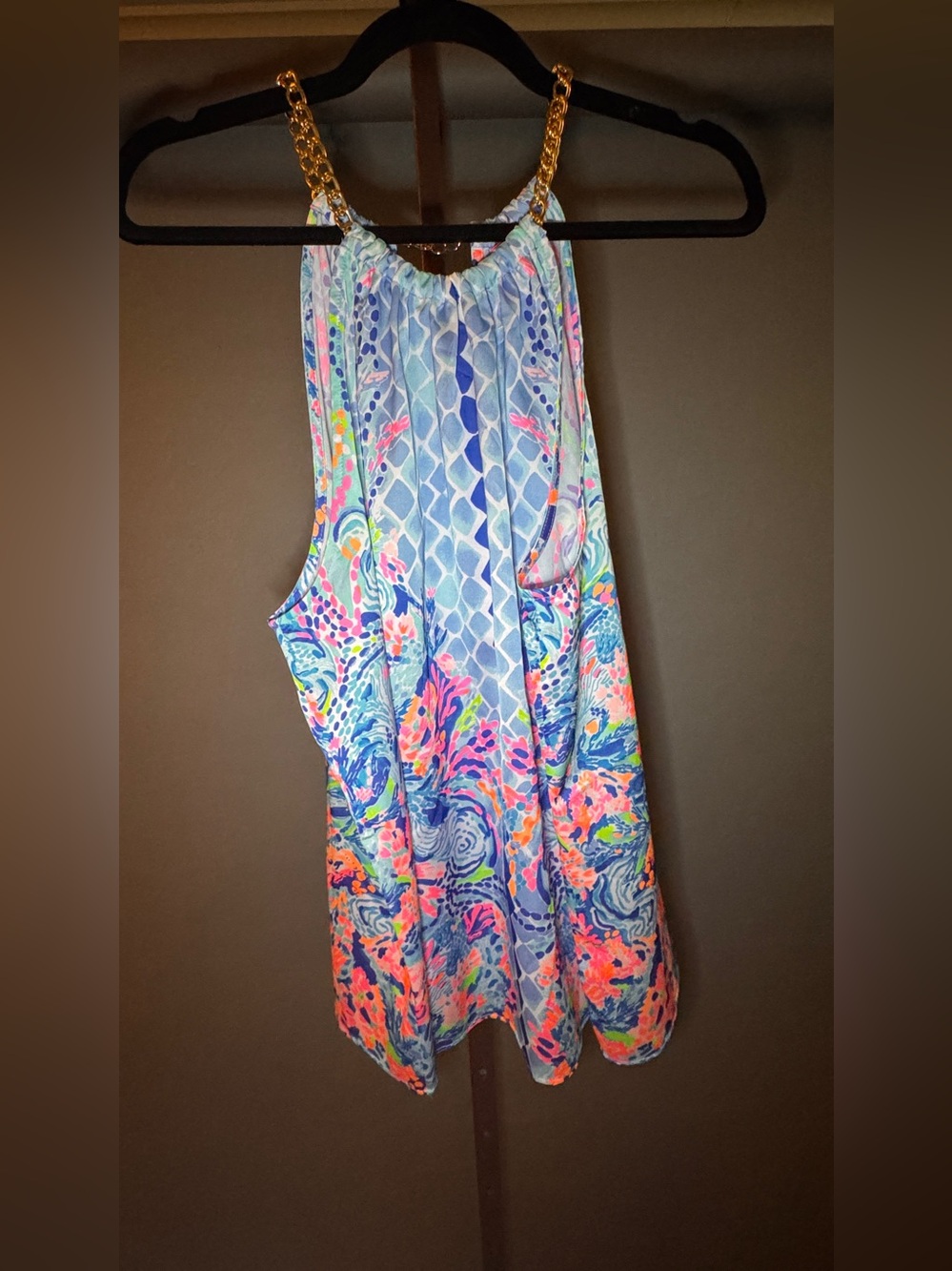 Lilly Pulitzer Gold Chain Strap Halter Top – Women’s XL